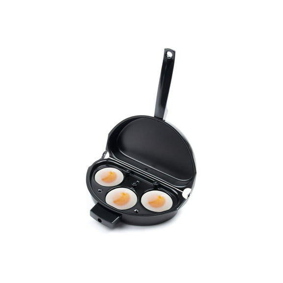 Fox Run Non-Stick Omelette Pan with Egg Poacher Set, Carbon Steel, 11.25 x 9.5 x 2.5