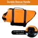 thumbnail image 3 of Chaleco salvavidas reflectante para perros, con asa y cinturón ajustable para nadar y surfear (naranja, M), 3 of 5