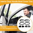 thumbnail image 2 of Recubrimiento del Tazón del Mango de la Puerta Interior para Jeep Renegade 2015-2023 Marco de Decoración del Mango de la Puerta Interior Fibra de Carbono Negro ABS 4 Pcs, 2 of 6