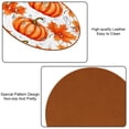 thumbnail image 5 of Pumpkin Set of 6 Round Microfiber Leather Coasters, 11x11 cm/4.3x4.3 inch Drink Coasters for Table Home Decor, 5 of 6