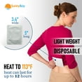 thumbnail image 4 of SunnyBay Adhesive Heat Patches for Neck, Knee, and Upper or Lower Back, Air-Activated Heat Pads for Menstrual Cramps, Stiffness, Sprains, and More, Stick to Clothing, 5x3 inches, 15 Count, 4 of 7