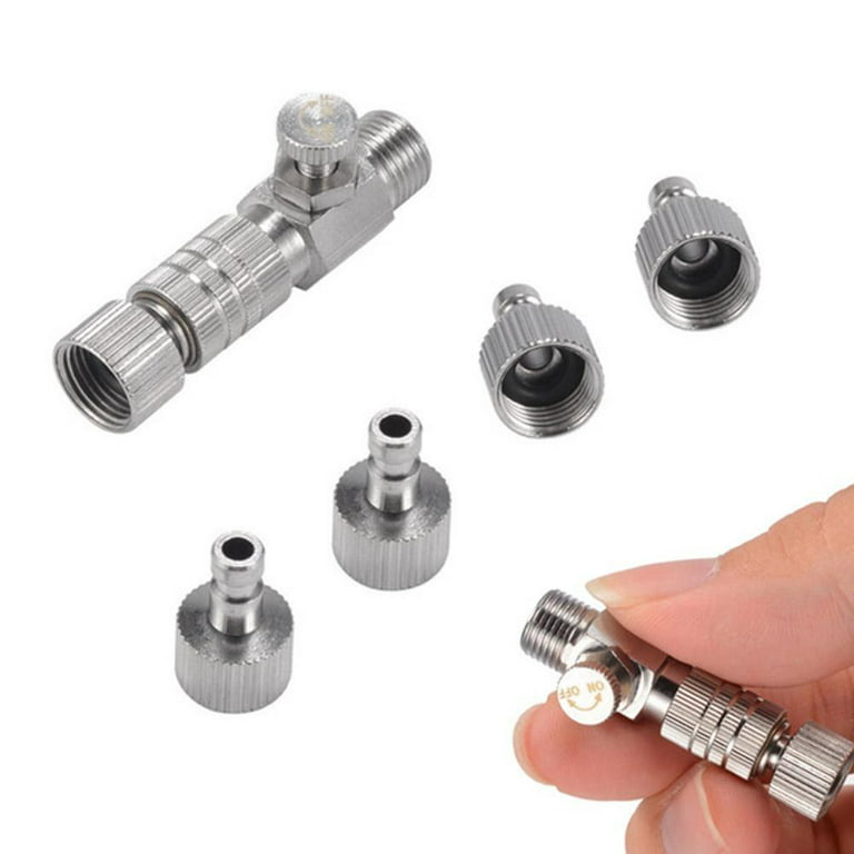 Disconnect Release Coupling Adapter Airbrush Quick Connecter 1/8