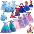 thumbnail image 2 of Vestido de princesa de Disney para niñas, disfraz de Ariel, sirena, Jasmine, fiesta, Carnaval, Halloween, Mickey Fivean unisex, 2 of 2