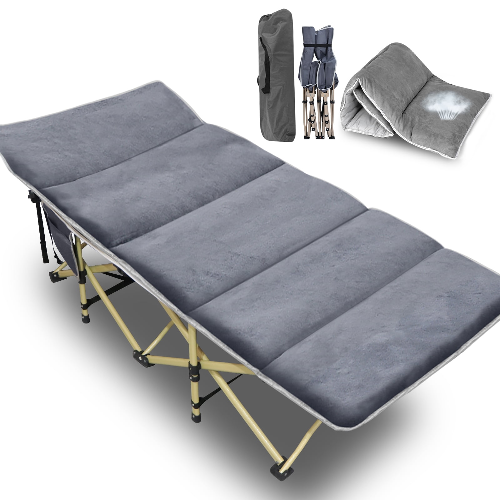 Camping Cots for Adults, Folding Bed Portable Chair SogesGame Camping Cot