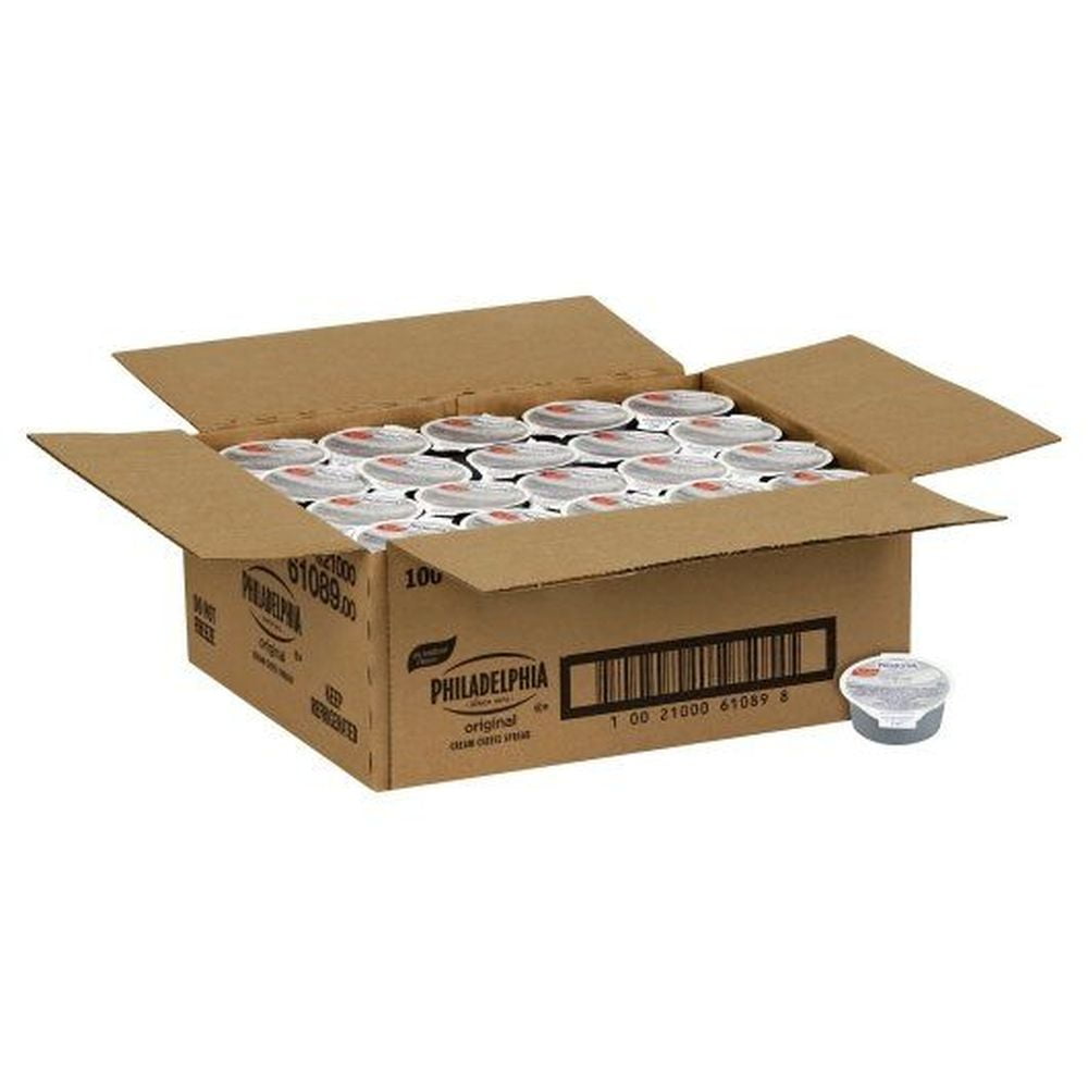 Philadelphia Original Cream Cheese Cup, 3/4 Ounce -- 100 per Case.