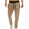 thumbnail image 2 of Tdoqot Mens Pants Casual With Pockets Slim Fit Straight Leg Mens Sweatpants Khaki Size S, 2 of 6