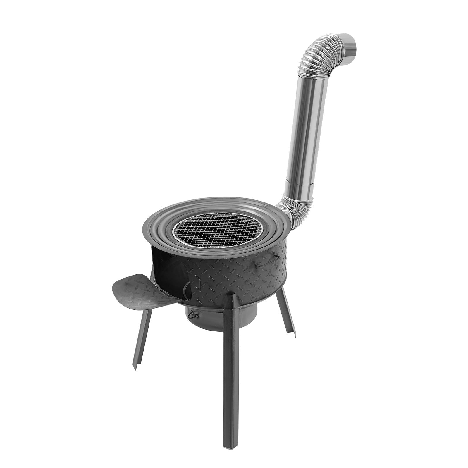 ToppiJoy Outdoor Wood Burning Stove, Wood Burning Stove Hold up 330.69lbs for Outdoor Cooking, Firewood Stove 19.68in Height(Carbon Black)