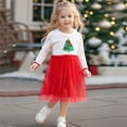 thumbnail image 2 of Likimi Toddler Kids Girls Dress Solid Color Christmas Dress Casual Loose Soft Spring Fall Clothes Size 1-2 Years White, 2 of 7