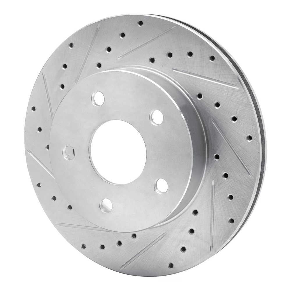Dynamic Friction Company 631-42024L DFC Brake Rotor - Drilled And Slotted - Silver