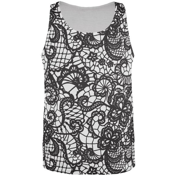 Lace All Over Adult Tank Top - Medium