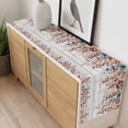 thumbnail image 4 of Orange Brown Eucalyptus Leaves Table Runner - 120 Inch Long, Kitchen Dining Table Runner Dresser Scarves, Botanical Farm Rustic Wood Farmhouse Decor for Coffee Tables Wedding Party Banquet, 4 of 8