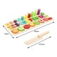 thumbnail image 2 of Juguete Montessori Juego De Frutas De Madera Junta Logarítmica Aprendizaje Educación Juguete, 2 of 9