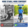 thumbnail image 2 of Bike Training Wheels for 12 14 16 18 20 Inch Kids Bikes, Heavy-Duty Bicycle Training Wheels Flash Bike Training Wheels, 2 of 7