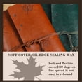 thumbnail image 5 of Vintage PU Leather Travel Journal, Maple Leaf Embossed Refillable Notebook, Budget Envelope String Bound Diary, Retro Soft Cover Wallet Journal for Travel Planning Budgeting,7.2X5inch, 5 of 7