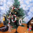 thumbnail image 5 of 100 cuentas de madera a cuadros de Navidad cuentas espaciadoras pulidas con cordel Afortunado Sencillez, 5 of 5