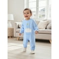 thumbnail image 4 of BemeyourBBs Baby Boy First Birthday Romper Long Sleeve Embroidery Cupcake Jumpsuit, 4 of 9