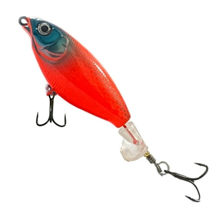 Sportteer Colorful Fishing Lure 7.5CM/6G 9CM/11G Fishing Lure with Hook Realistic 3D Eyes Topwater Floating Artificial Metal Hard Bait Outdoor Fishing Tail-pressing Tongue Bait