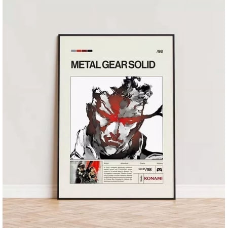 Metal Gear Solid Poster Video Game Poster Minimalist Game Print Gaming Room POSTER Home Decor Vintage Art Print Haging Poster Cute Birthday Gift Wall Art