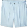 Haggar Mens Cool 18 Straight Fit Flat Front Shorts 50 Light Blue Oxford