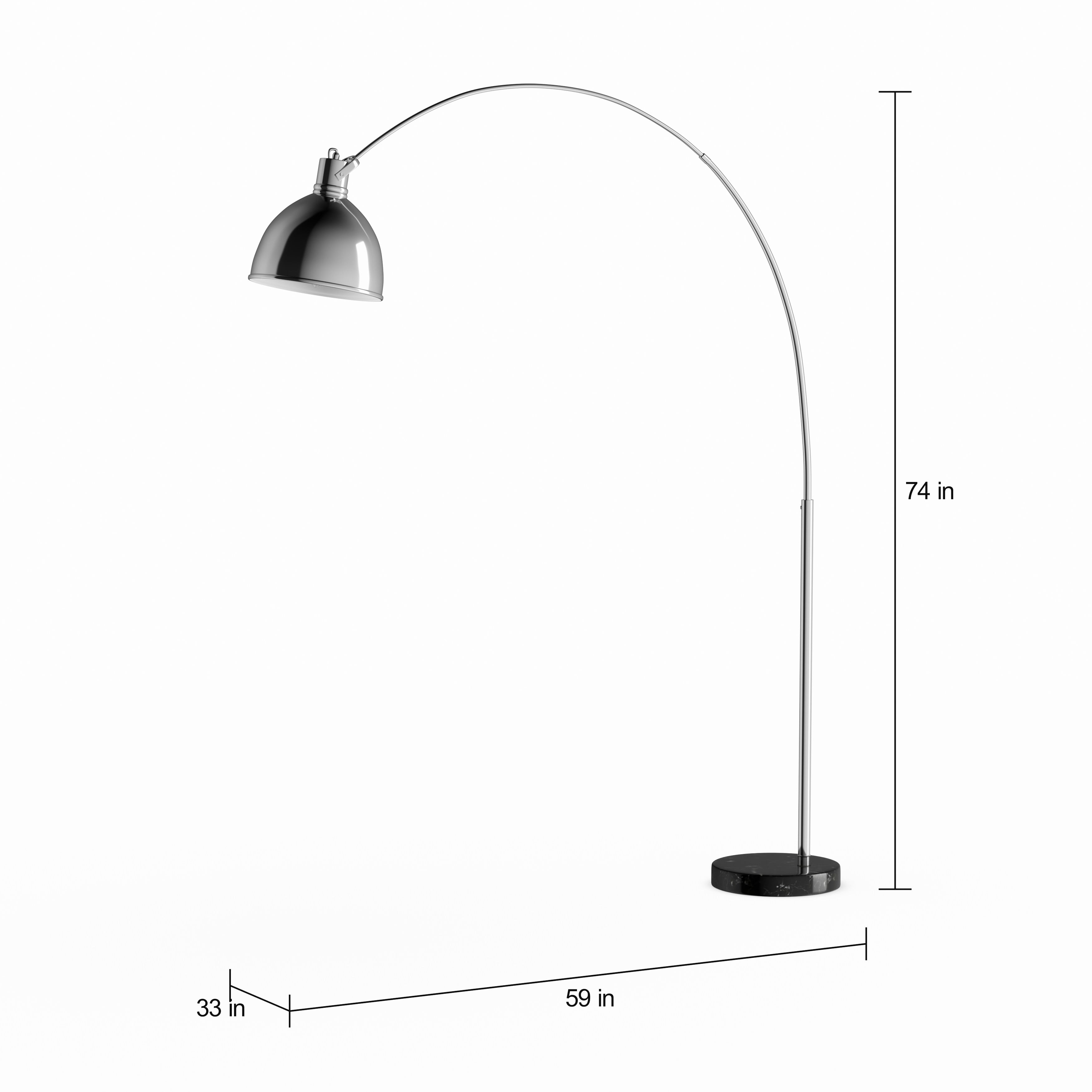 Carson Carrington Langevag 75 Inch Marble Base Modern Floor Lamp