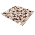 thumbnail image 2 of The Tile Life Marbles 4 x 4 Noce Polished Glass Mosaic Tile Sample 1 Piece, 2 of 5