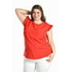 thumbnail image 1 of Blusa con manga de olan y moño en espalda Roman Fashion /Tallas Extras, 1888 (Rojo) rojo 42, 1 of 6