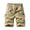 Khaki, variant on Men's Lightweight Multi Pocket Cotton Casual Cargo Shorts,Outdoor Camo Shorts with Zipper Pockets(No Belt), Black M