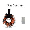thumbnail image 7 of Halloween Wreath, Red Artificial Floral with Black Bow, Front Door Hanging Decor for Halloween, 7 of 7