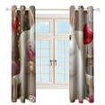 thumbnail image 4 of Cute Rabbit with Heart Lollipop Luxury Window Curtains Blinds for Living Room Kids Bedroom Bathroom Kicthen Door Home Decor 2 Panels, 4 of 6