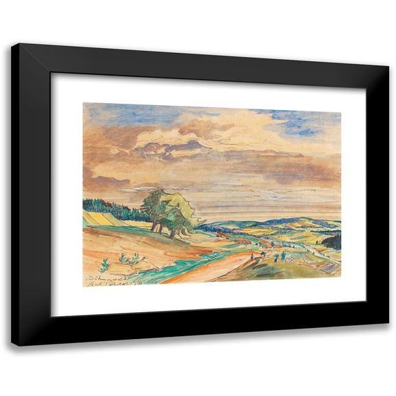 Anton Emanuel Peschka 14x11 Black Modern Framed Museum Art Print Titled - Bohmerwald (1931)