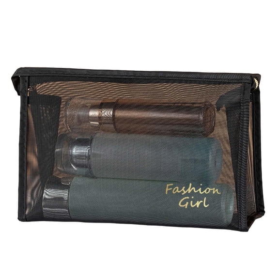 Travel Toiletry Bag Cosmetic Pouch Durable Large Opening Dustproof Portable Waterproof Cosmetic Storage Bag Clear Cosmetic Bag for Gym E