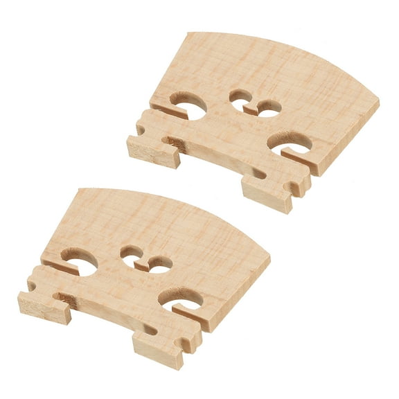 Uxcell Violin Bridge Maple Wood Violin Parts for 1/4 Violin, Pack of 2