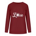 thumbnail image 4 of ICHUANYI Clearance Fashion Woman Round Neck Long Sleeve T-Shirt Printing Loose Sweatshirt Blouse Tops ICHUANYI "ICHUANYI", 4 of 5