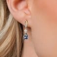 thumbnail image 3 of Gem Stone King 925 Silver and 10K Yellow Gold Green Mystic Topaz and White Moissanite and White Lab Grown Diamond Earrings for Women | 5.50 Cttw | Gemstone November Birthstone | Pear Shape 10X7MM, 3 of 6