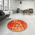 thumbnail image 4 of Ahgly Company Machine Washable Indoor Rectangle Contemporary Pumpkin Orange Area Rugs, 8' x 12', 4 of 7