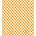 thumbnail image 3 of Checkered Duvet Cover Set, Diagonal Gingham Pattern in Orange and White Tones Old Fashioned Classical Tile, Decorative 3 Piece Bedding Set with 2 Pillow Shams, Calking Size, Orange White, by Ambesonne, 3 of 3