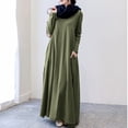 thumbnail image 1 of LSLJS Robe Décontractée pour Femme Grande Taille, Couleur Unie, Manches Longues, Hiver Automne, Basique, Maxi Longue Décontractée, Robe Quotidienne de Vacances, Robe Grande Taille, 1 of 4
