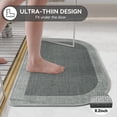 thumbnail image 3 of QiCaiJia Bath Mat, Non Slip Bathroom Rugs, Thin Bath Mat Fits Under Door, Quick Dry Absorbent Washable Bathroom Mat with Rubber Backing, Gray 20"x 32", 3 of 8