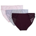 thumbnail image 5 of Donna L'oren Women's Hi-cut Briefs Floral Lace Detail Panties 3-Pack S-XL, 5 of 8