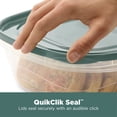 thumbnail image 3 of Rubbermaid TakeAlongs Clear Food Storage Container with Lid, 4 Cup, Green, Pack of 3, 3 of 8