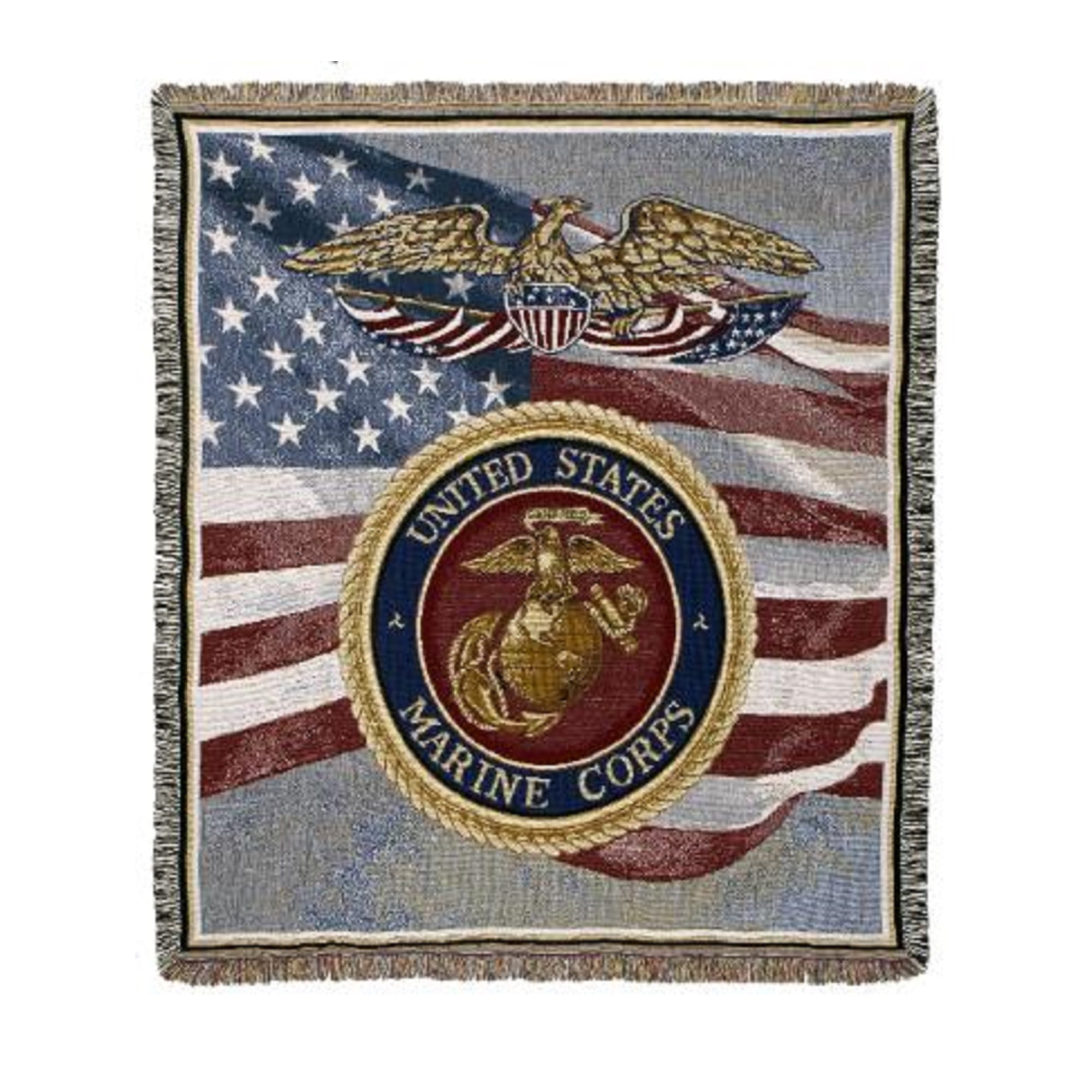 60"Rectangular Tapestry Throw Blanket With Fringe Border"UNITED STATES