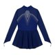 thumbnail image 4 of Kids Girls Figure Skating Dancewear Dress Sparkly Rhinestone Mesh Splice Ballerina Ballet Gymnastics Workout Tulle Tutu Dress, 4 of 5