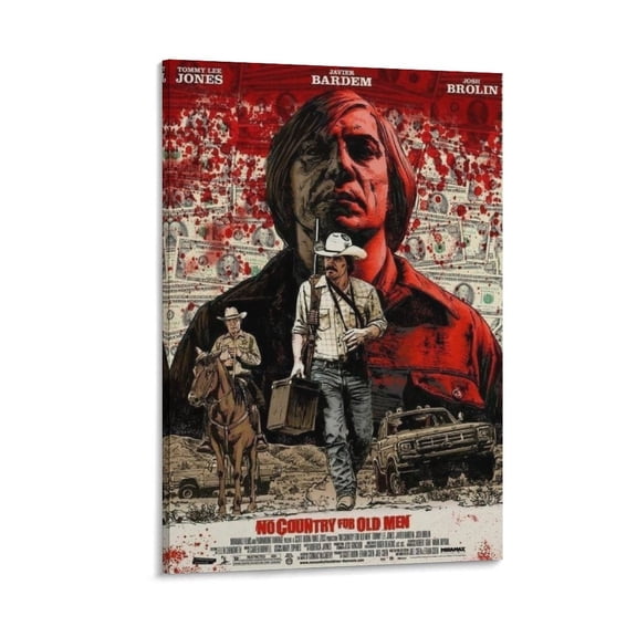 No Country for Old Men Movie Poster Gifts Canvas Painting Poster Wall Art Decorative Picture Prints Modern Decor 16x24inch(40x60cm)