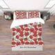 thumbnail image 1 of 3D Blanco Rojo Floral Funda de edredón Set Ropa de cama Set Funda de edredón Fundas de almohada Sf117, 1 of 3