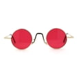 thumbnail image 3 of Retro Stoner Pimp Micro Round Circle Pop Color Lens Sunglasses Gold Red, 3 of 4