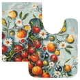 thumbnail image 7 of Yayeee Bath Rugs for Bathroom Floor Set of 2 Non Slip Fluffy Soft Absorbent Mat, Red Tomatoes, 7 of 7