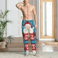 thumbnail image 4 of Christmas Cute Santa Claus A Mens Pajama Pants Bottoms with Pockets - Comfy Mens Pj Pants, Soft Men Lounge Pants, 4 of 5