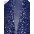 thumbnail image 5 of TiaoBug Women's Glittery Rhinestone Lyrical Dance Dress Ballet Leotard Modern Contemporary Dancewear Navy Blue M, 5 of 7