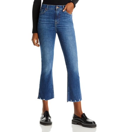 UPC 196115167360 product image for 7 For All Mankind Womens High-Waist Denim Cropped Jeans | upcitemdb.com