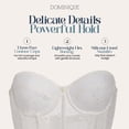 thumbnail image 2 of Dominique Women's Rosemarie Embroidered Lace Strapless Longline Bridal Bra (32B-48F) #8900 - Bone - 38B, 2 of 6